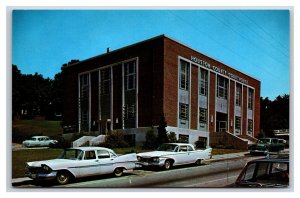 Houston County Courthouse Classic Cars Erin Tennessee TN UNP Chrome Postcard M18