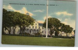 Newport RI Naval Training Station Postcard