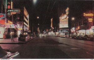 COLUMBUS , Ohio , 1950-60s ; Broad & High Streets at night