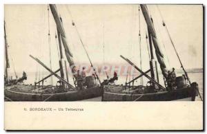 Postcard Old fishing boat Bordeaux A Terneuvas