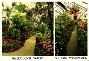 Washington Spokane Manito Park Gaiser Conservatory Interior