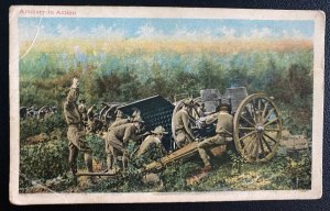 Mint USA Picture Postcard US army artillery In action