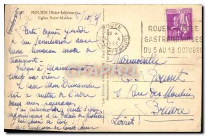 Old Postcard Rouen Seine Inferieure Eglise Saint Ma?lou