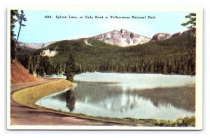 Sylvan Lake On Cody Road To Yellowstone National Park Wyoming Postcard