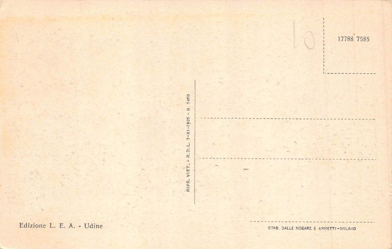 Italy 1925 Udine Via Roma vintage postcard