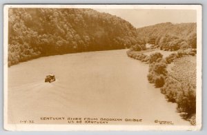 Kentucky River From Brooklyn Bridge RPPC US 68 KY Postcard V28