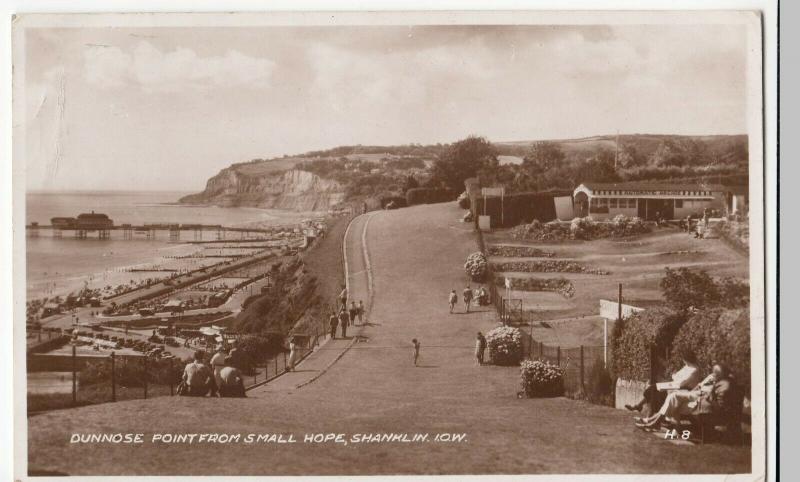 Hampshire; Dunnose Point From Small Hope IOW H8 RP PPC, 1948 Sandown PMK 