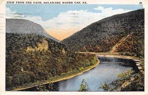 View from path at Delaware Water Gap Delaware Water Gap, Pennsylvania PA  