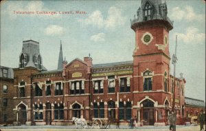 Lowell MA Massachusetts Telephone Exchange c1910 Postcard