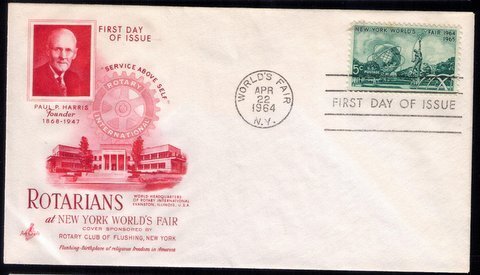 1964 US Sc #1244 FDC New York World's Fair Excellent Condition.