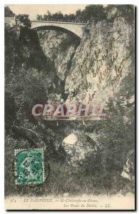 Old Postcard The Dauphine St Christophe en Oisans Bridges Devil