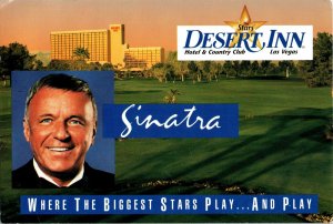 The Stars Desert Inn Las Vegas Postcard Frank Sinatra Tom Dreesen