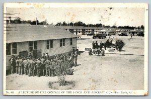 US Army WW2   Anti- Aircraft Gun  Fort Eustis, Virginia  1941  - Postcard