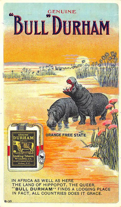 Bull Durham Tobacco Advertising Set Orange Free State B-30 Postcard