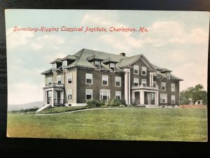 Vintage Postcard 1909 Higgins Classical Institute Dormitory Clarleston Maine