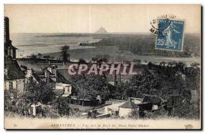 Old Postcard Avranches Bay View of Mont Saint Michel Taking the Place of the ...