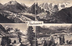 Switzerland Pontresina Multi View 1961 Real Photo