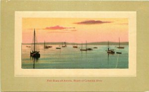 Astoria Oregon Fish Boats Columbia River Frame Like 1946 Postcard 21-12199