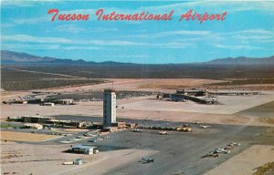 1950s Tucson Arizona International airport Airview Petley Postcard 25-7336