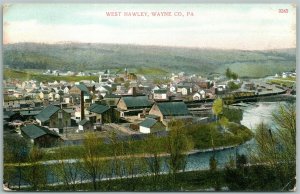 WEST HAWLEY WAYNE COUNTY PA PANORAMA ANTIQUE POSTCARD