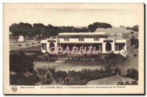 Old Postcard Casablanca Automotive L & # 39automobile Club and the Victory Mo...