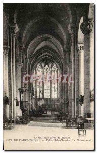 Old Postcard Cite De Carcassonne Eglise Saint Nazaire The Altar Master