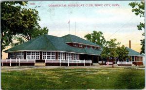 SIOUX CITY, IA Iowa     Commercial  MENS  BOAT  CLUB     c1910s    Postcard