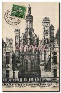 Old Postcard Chateau de Chambord Grand Staircase