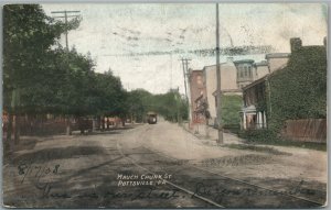 POTTSVILLE PA MAUCH CHUNK STREET ANTIQUE POSTCARD