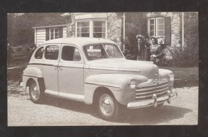 1947 FORD SUPER DELUXE VINTAGE CAR DEALER ADVERTISING POSTCARD