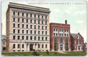 1908 National Union Bldg Elks Hall Y.M.C.A. Toledo Ohio Postcard