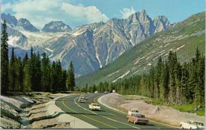 Rogers Pass BC British Columbia Old Cars Unused Vintage Postcard D77