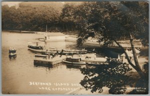 FRENCHTOWN BRIDGE NJ WAY TO CAMP WILSON ANTIQUE REAL PHOTO POSTCARD RPPC