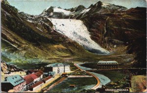 Switzerland Rhonegletscher Vintage Postcard C079