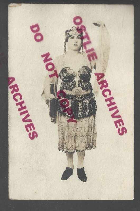 rppc c1910 HAREM GIRL Burlesque Dancer STRIPPER Sideshow CARNIVAL Risque CIRCUS