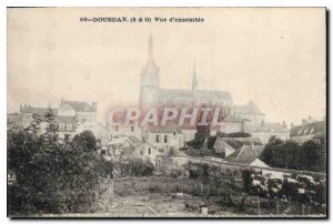 Old Postcard Dourdan S and O Overview