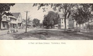 Topsfield Massachusetts Main Street Vintage Postcard AA28763