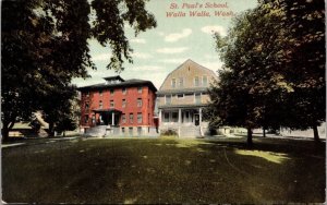 Walla Walla Washington~Vintage Postcard~St Paul's School~KB16