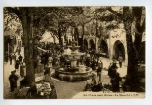 491041 France GRASSE La Place aux Aires Le Marche MARKET Shops Vintage postcard