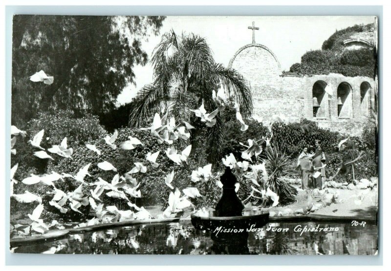 Vintage RPPC San Juan Mission CA Postcard F65