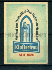 500535 GERMANY Klossterfrau Vintage match label