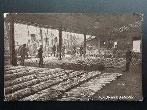 Scotland: Aberdeen Fish Market c1916 by Valentine's