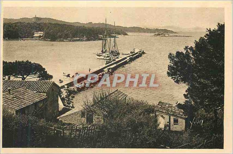 Old Postcard The Islands of Hyeres (Var) French Riviera La Douce France Porqu...