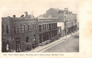 Sheldon Iowa West Ninth Street Royce Opera House Vintage Postcard AA7821