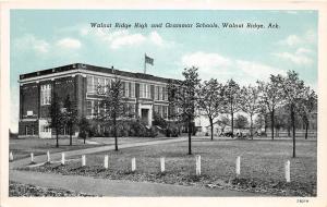 C66/ Walnut Ridge Arkansas AR Postcard c40s High School Grammar School