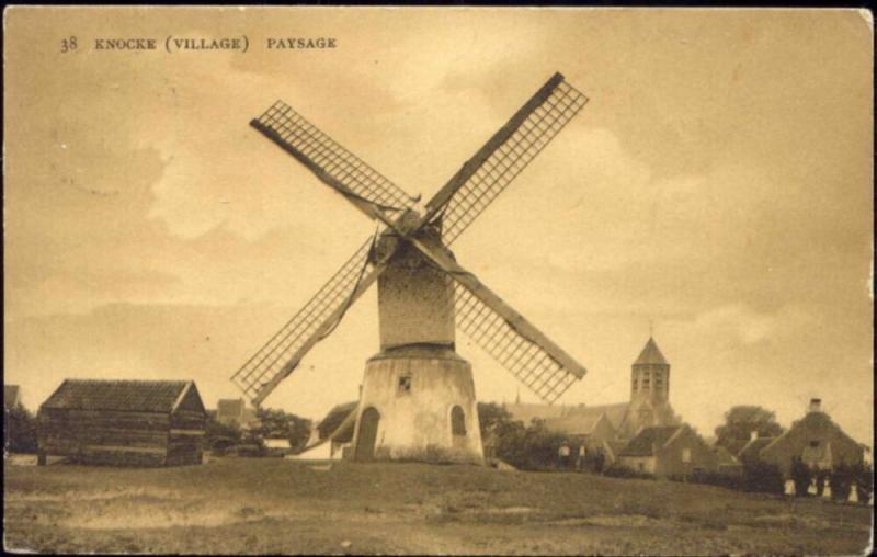 belgium, KNOKKE KNOCKE, Paysage, Windmill (1908)