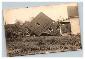 Vintage 1910 RPPC Postcard Emporia Kansas May 2, 1910 Tornado Damage on the Farm