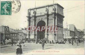 Postcard Old Marseille Arc de Triomphe