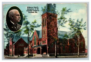 Vintage 1912 Postcard Williston Congregational Church Portland Maine