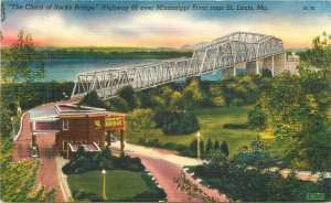 Postcard Missouri St, Louis Chain Rocks Bridge 66 Colorpicture 23-1831